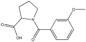 1-(3-METHOXYBENZOYL)PYRROLIDINE-2-CARBOXYLIC ACID Struktur