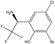 2-((1S)-1-AMINO-2,2,2-TRIFLUOROETHYL)-6-BROMO-4-CHLOROPHENOL Struktur