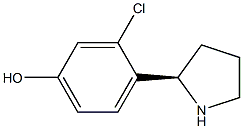 4-((2R)PYRROLIDIN-2-YL)-3-CHLOROPHENOL Struktur