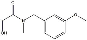 2-HYDROXY-N-(3-METHOXYBENZYL)-N-METHYLACETAMIDE Struktur