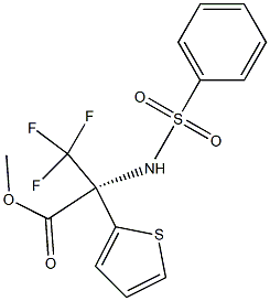 METHYL 3,3,3-TRIFLUORO-N-(PHENYLSULFONYL)-2-THIEN-2-YLALANINATE Struktur