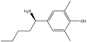 4-((1R)-1-AMINOPENTYL)-2,6-DIMETHYLPHENOL Struktur