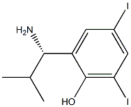 2-((1S)-1-AMINO-2-METHYLPROPYL)-4,6-DIIODOPHENOL Struktur