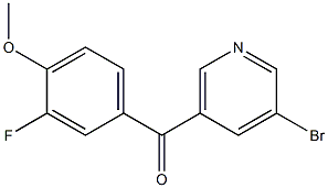 3-BROMO-5-(3-FLUORO-4-METHOXYBENZOYL)PYRIDINE Struktur