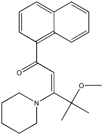 4-METHOXY-4-METHYL-1-NAPHTHALEN-1-YL-3-PIPERIDIN-1-YL-PENT-2-EN-1-ONE Struktur