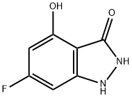 6-FLUORO-3,4-DIHYDROXYINDAZOLE Struktur