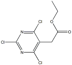 (2,4,6-TRICHLORO-PYRIMIDIN-5-YL)-ACETIC ACID ETHYL ESTER Struktur