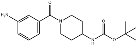 [1-(3-AMINO-BENZOYL)-PIPERIDIN-4-YL]-CARBAMIC ACID TERT-BUTYL ESTER Struktur