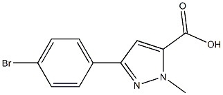 3-(4-BROMOPHENYL)-1-METHYL-1H-PYRAZOLE-5-CARBOXYLIC ACID Struktur