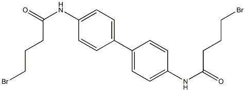 4-BROMO-N-[4'-(4-BROMO-BUTYRYLAMINO)-BIPHENYL-4-YL]-BUTYRAMIDE Struktur