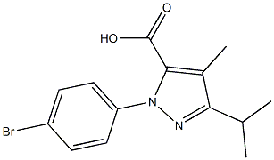 2-(4-BROMO-PHENYL)-5-ISOPROPYL-4-METHYL-2H-PYRAZOLE-3-CARBOXYLIC ACID Struktur