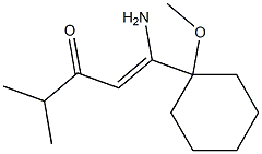 1-AMINO-1-(1-METHOXY-CYCLOHEXYL)-4-METHYL-PENT-1-EN-3-ONE Struktur