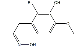 2-BROMO-3-HYDROXY-4-METHOXYPHENYLACETONE OXIME Struktur