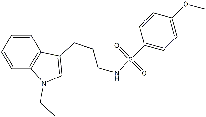 N-[3-(1-ETHYL-1H-INDOL-3-YL)PROPYL]-4-METHOXYBENZENESULFONAMIDE Struktur