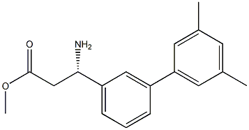 METHYL (3S)-3-AMINO-3-[3-(3,5-DIMETHYLPHENYL)PHENYL]PROPANOATE Struktur