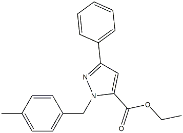 ETHYL 1-(4-METHYLBENZYL)-3-PHENYL-1H-PYRAZOLE-5-CARBOXYLATE Struktur