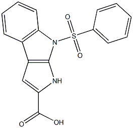 8-BENZENESULFONYL-1,8-DIHYDRO-PYRROLO[2,3-B]INDOLE-2-CARBOXYLIC ACID Struktur