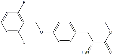 METHYL (2R)-2-AMINO-3-(4-[(2-CHLORO-6-FLUOROPHENYL)METHOXY]PHENYL)PROPANOATE Struktur