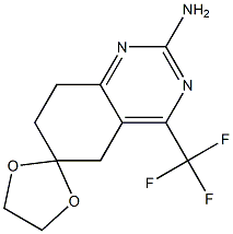 2-AMINO-7,8-DIHYDRO-4-TRIFLUOROMETHYL-6(5H)QUINAZOLINONE ETHYLENE KETAL Struktur