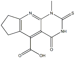 1-METHYL-4-OXO-2-THIOXO-2,3,4,6,7,8-HEXAHYDRO-1H-CYCLOPENTA[5,6]PYRIDO[2,3-D]PYRIMIDINE-5-CARBOXYLIC ACID Struktur