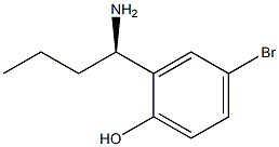 2-((1R)-1-AMINOBUTYL)-4-BROMOPHENOL Struktur