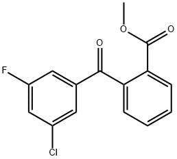 METHYL 2-(3-CHLORO-5-FLUOROBENZOYL)BENZOATE Struktur