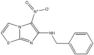 6-BENZYLAMINO-5-NITROIMIDAZO-(2,1-B)-THIAZOLE Struktur