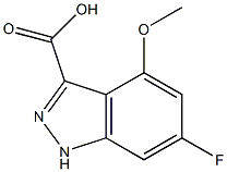 6-FLUORO-4-METHOXY-3-(1H)INDAZOLE CARBOXYLIC ACID Struktur