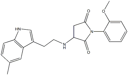 1-(2-METHOXYPHENYL)-3-{[2-(5-METHYL-1H-INDOL-3-YL)ETHYL]AMINO}-2,5-PYRROLIDINEDIONE Struktur