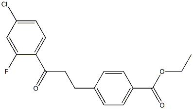 3-(4-CARBOETHOXYPHENYL)-4'-CHLORO-2'-FLUOROPROPIOPHENONE Struktur