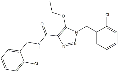 N,1-BIS(2-CHLOROBENZYL)-5-ETHOXY-1H-1,2,3-TRIAZOLE-4-CARBOXAMIDE Struktur