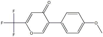 5-[4-(METHOXY)PHENYL]-2-(TRIFLUOROMETHYL)PYRAN-4-ONE Struktur