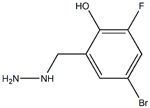 5-BROMO-3-FLUORO-2-HYDROXY-BENZYL-HYDRAZINE Struktur