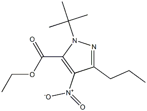 1-(TERT-BUTYL)-4-NITRO-3-PROPYL-1H-PYRAZOLE-5-CARBOXYLIC ACID ETHYL ESTER Struktur