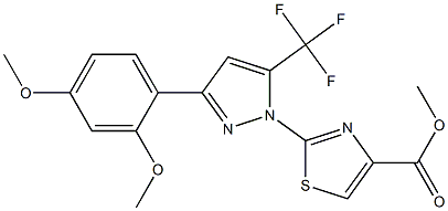 METHYL 2-[3-(2,4-DIMETHOXYPHENYL)-5-(TRIFLUOROMETHYL)-1H-PYRAZOL-1-YL]-1,3-THIAZOLE-4-CARBOXYLATE Struktur