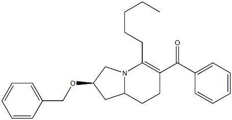 (2R,9R)-(2-BENZYLOXY-5-PENTYL-1,2,3,7,8,8A-HEXAHYDROINDOLIZIN-6-YL)PHENYLMETHANONE Struktur