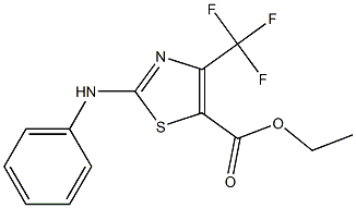 2-PHENYLAMINO-4-(TRIFLUOROMETHYL)THIAZOLE-5-CARBOXYLIC ACID ETHYL ESTER Struktur