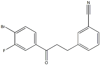 4'-BROMO-3-(3-CYANOPHENYL)-3'-FLUOROPROPIOPHENONE Struktur