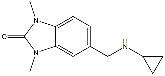 5-((CYCLOPROPYLAMINO)METHYL)-1,3-DIMETHYL-1,3-DIHYDRO-2H-BENZIMIDAZOL-2-ONE Struktur