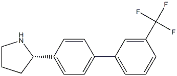 (2S)-2-(4-[3-(TRIFLUOROMETHYL)PHENYL]PHENYL)PYRROLIDINE Struktur