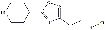 4-(3-ETHYL-[1,2,4]OXADIAZOL-5-YL)-PIPERIDINE HYDROCHLORIDE Struktur