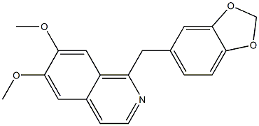 1-(1,3-BENZODIOXOL-5-YLMETHYL)-6,7-DIMETHOXYISOQUINOLINE Struktur