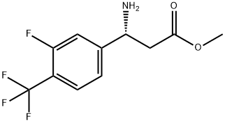 METHYL (3R)-3-AMINO-3-[3-FLUORO-4-(TRIFLUOROMETHYL)PHENYL]PROPANOATE Struktur