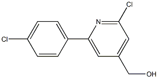 (2-CHLORO-6-(4-CHLOROPHENYL)PYRIDIN-4-YL)METHANOL Struktur