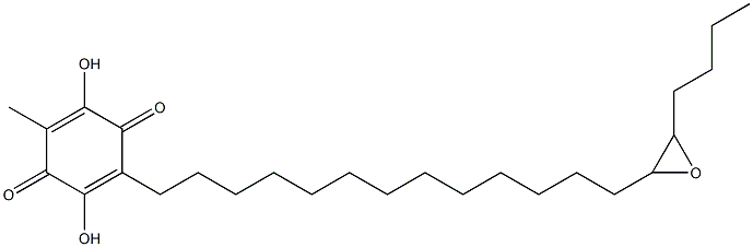 2-[13-(3-BUTYL-OXIRANYL)-TRIDECYL]-3,6-DIHYDROXY-5-METHYL-[1,4]BENZOQUINONE Struktur