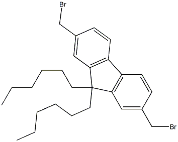 2,7-BIS(BROMOMETHYL)-9,9-DIHEXYL-9H-FLUORENE Struktur