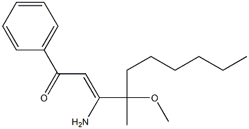 3-AMINO-4-METHOXY-4-METHYL-1-PHENYL-DEC-2-EN-1-ONE Struktur