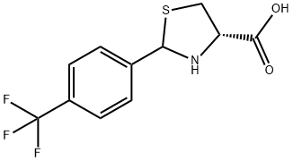 (R)-2-(4-TRIFLUOROMETHYL-PHENYL)-THIAZOLIDINE-4-CARBOXYLIC ACID Struktur