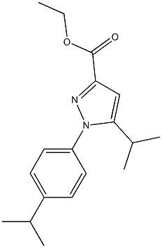 5-ISOPROPYL-1-(4-ISOPROPYL-PHENYL)-1H-PYRAZOLE-3-CARBOXYLIC ACID ETHYL ESTER Struktur