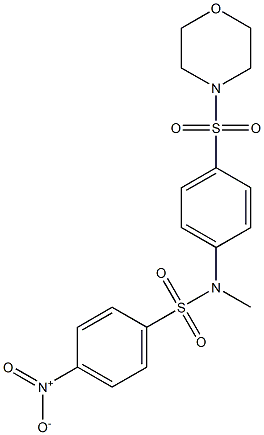 N-METHYL-N-[4-((MORPHOLIN-4-YL)SULFONYL)PHENYL]-4-NITRO-BENZENESULFONAMIDE Struktur